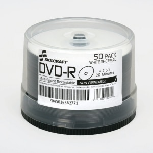 /products/SKILCRAFT® White Laser Printable DVD-R