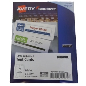 /products/SKILCRAFT®/AVERY® Tent Cards