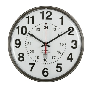 /products/Radio-controlled Atomic 12/24 Hour Wall Clock - Plastic Frame