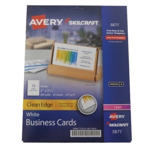 /products/SKILCRAFT®/AVERY® Clean Edge® Business Cards