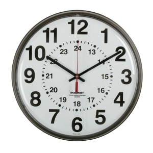 /products/Quartz Wall Clock - 12/24 Hour Slimline - Plastic Frame