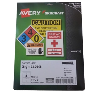 /products/SKILCRAFT®/AVERY® Surface Safe® Sign Labels
